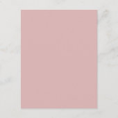 Dusty Roze Bruiloft Plaats Kaart DIY (Achterkant)