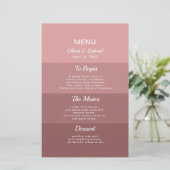 Dusty roze, donkerbruin, stijlvol, elegant trouwme (Staand voorkant)