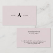 Dusty Roze Eenvoudige Minimale Professionele Promo Visitekaartje (Voorkant / Achterkant)