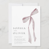 Dusty roze elegante hand getekende boog bruiloft kaart (Voorkant)