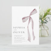 Dusty roze elegante hand getekende boog bruiloft kaart (Staand voorkant)