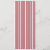 Dusty Roze en blauw Liefdesbrief Bruiloft menu (Achterkant)