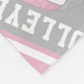 dusty roze grijs Ik hou van volleybalsportpatroon Fleece Deken (Hoek)