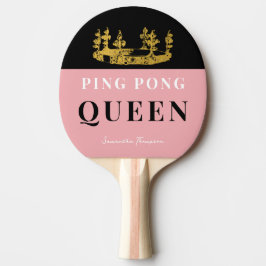 Dusty Roze Kroon Tafeltennis Queen Glam Custom Tafeltennisbatje