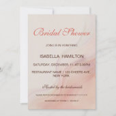 Dusty Roze Marmeren Script Kalligrafie Vrijgezelle Kaart (Voorkant)