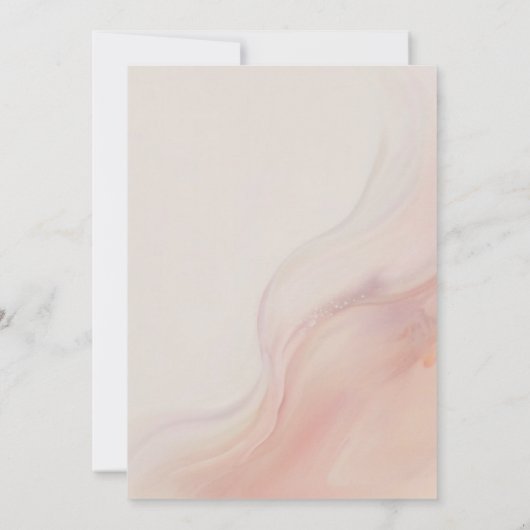 Dusty Roze Marmeren Script Kalligrafie Vrijgezelle Kaart (Achterkant)