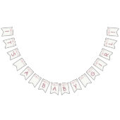 Dusty Roze Meisje Baby shower bunting banner (Alle)