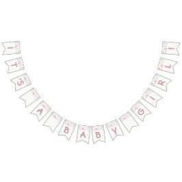 Dusty Roze Meisje Baby shower bunting banner