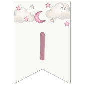Dusty Roze Meisje Baby shower bunting banner (Eerste vlag)