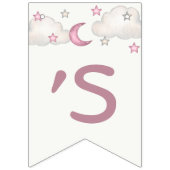 Dusty Roze Meisje Baby shower bunting banner (Derde vlag)