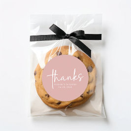 Dusty Roze Minimalistisch Vrijgezellenfeest Favor  Ronde Sticker