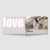 Dusty Roze minimalistische Foto Trouwen Gastboek Gastenboek (Volledig)