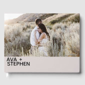 Dusty Roze minimalistische Foto Trouwen Gastboek Gastenboek (Voorkant)