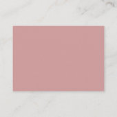 Dusty Roze Minimalistische Script Bruiloft QR Code Informatiekaartje (Achterkant)