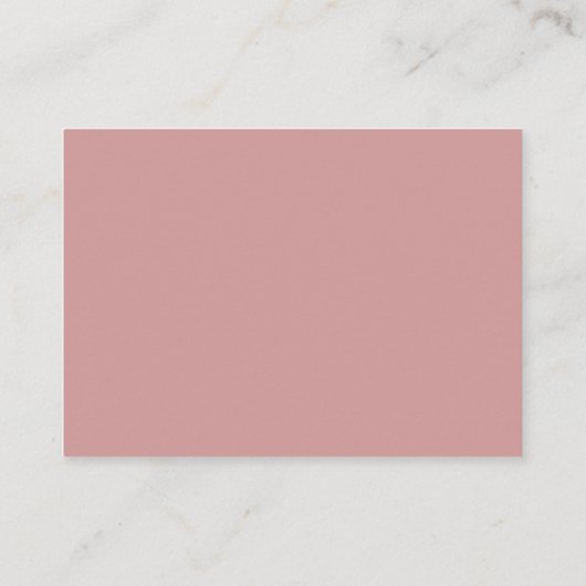 Dusty Roze Minimalistische Script Bruiloft QR Code Informatiekaartje (Achterkant)