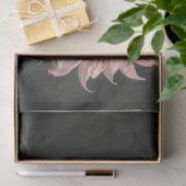 Dusty roze moody florals vrouwenachterportret tissuepapier (Geschenk)