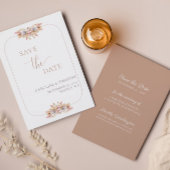 Dusty roze pampas grass sparen de Datum aankondigi Kaart