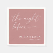 Dusty Roze repetitie diner Servet (Voorkant)