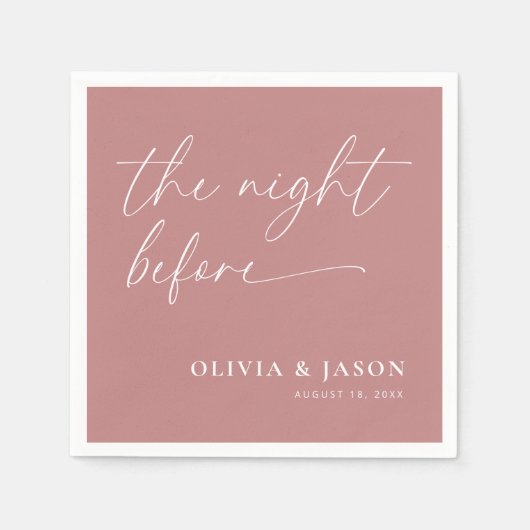 Dusty Roze repetitie diner Servet (Voorkant)