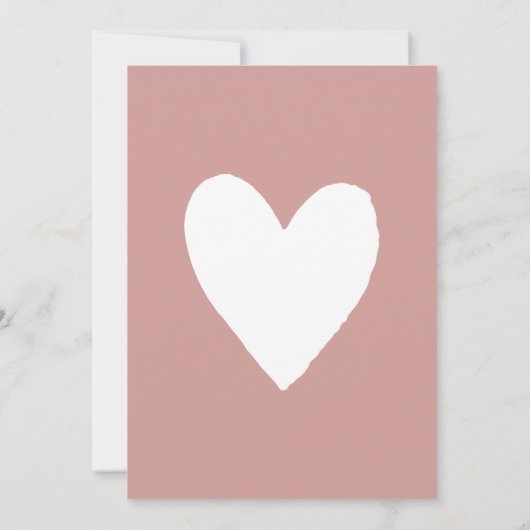 Dusty Roze/Roos baby meisje Bohemian Baby shower Kaart (Achterkant)