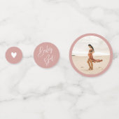 Dusty Roze/Roos Baby shower Custom Confetti (Voorkanten)