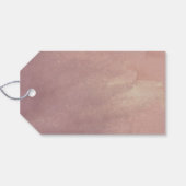 Dusty Roze Rose Waterverf Vintage bruiloft Cadeaulabel (Achterkant Horizontaal)