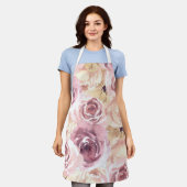 Dusty roze Roses Schort (Gedragen)