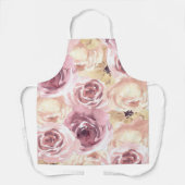 Dusty roze Roses Schort (Voorkant)