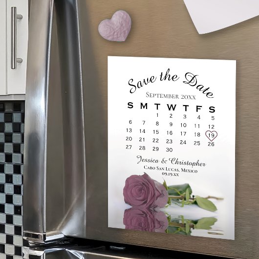 Dusty Roze Roze sparen de Magnet van de Kalender v