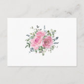Dusty Roze Rozen Eucalyptus Bruiloft Details Informatiekaartje (Achterkant)