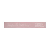 Dusty Roze Script Watermark Bruiloft Retouradres (Individueel)