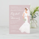 Dusty roze thema 2 kaart (Staand voorkant)