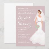 Dusty roze thema 2 kaart (Voorkant / Achterkant)