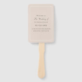 Dusty Roze Vierkante Bruiloft Programma Fans Handwaaier (Voorkant)