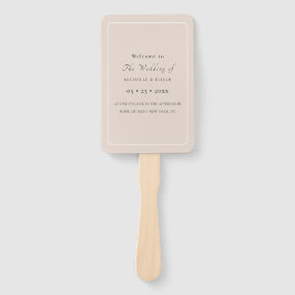 Dusty Roze Vierkante Bruiloft Programma Fans Handwaaier