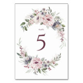 Dusty roze waterverf floral boho bruiloft kaart (Achterkant)