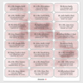 Dusty Roze Waterverf Script Gast Adresetiketten Sticker (Vel)