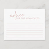 Dusty Roze & Wit Minimalistisch Vrijgezellenfeest  Informatiekaartje (Voorkant)