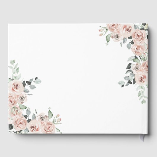Dusty Rozen Eucalyptus Elegant Script Wedding Gastenboek (Achterkant)