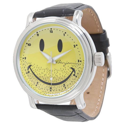 Dusty Ruff Bearded Face Horloge (Gekanteld)