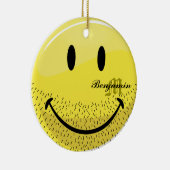 Dusty Ruff Bearded Face Keramisch Ornament (Rechts)