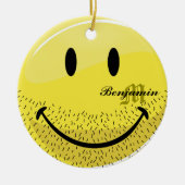Dusty Ruff Bearded Face Keramisch Ornament (Voorkant)