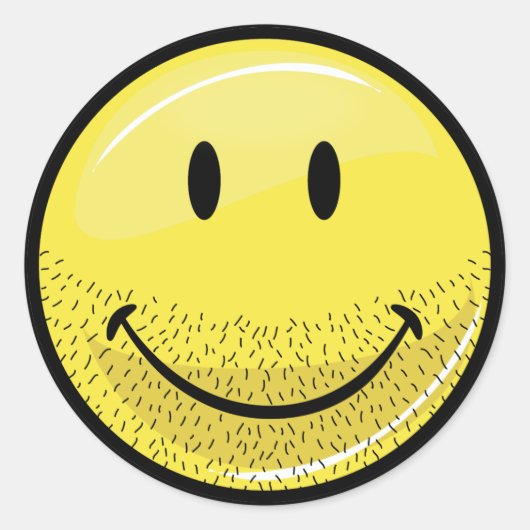 Dusty Ruff Bearded Face Ronde Sticker (Voorkant)