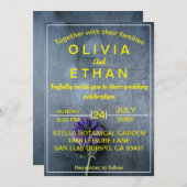 Dusty rustic gold elegant Wedding Invitation Kaart (Voorkant / Achterkant)