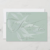 Dusty Sage Anemone Foliage Forever in Love Save The Date (Voorkant)