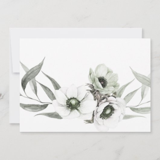 Dusty Sage Anemone Foliage Forever in Love Save The Date (Achterkant)
