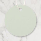 Dusty Sage Botanical Wedding Dank u Bedankjes Labels (Achterkant)