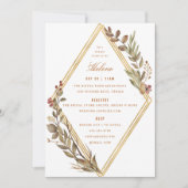 Dusty Sage Gold Diamond Rust Herfst Vrijgezellenfe Kaart (Voorkant)