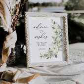Dusty Sage Green Advies & Wishes Pedes Pedestal Reclamebord Met Voetstuk