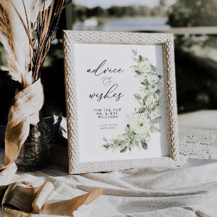 Dusty Sage Green Advies & Wishes Pedes Pedestal Reclamebord Met Voetstuk